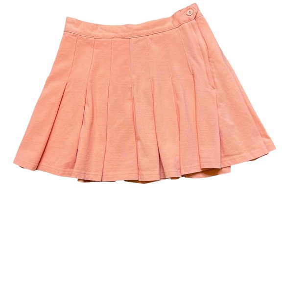 Urban Outfitters Peach Pleated Tennis Skirt Size XS Knit Mini Skater Style - Picture 3 of 9